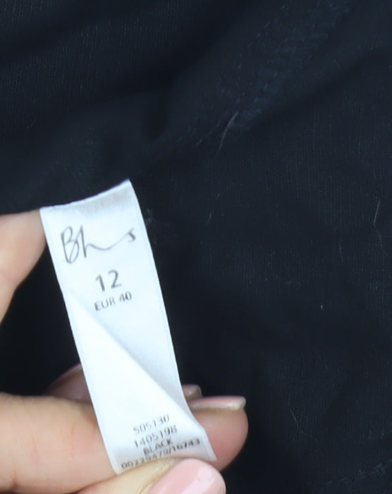 BHS Women's Black Cotton Skirt Size 12