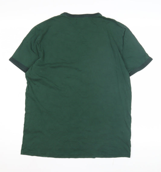 Mens UK Size M Fred Perry Green T-Shirt
