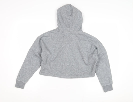 Puma Women's Grey Pullover Hoodie M Casual Logo