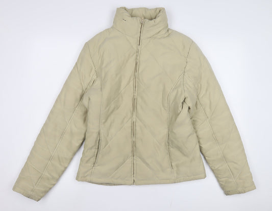 Womens UK Size 14 Dorothy Perkins Beige Puffer Jacket