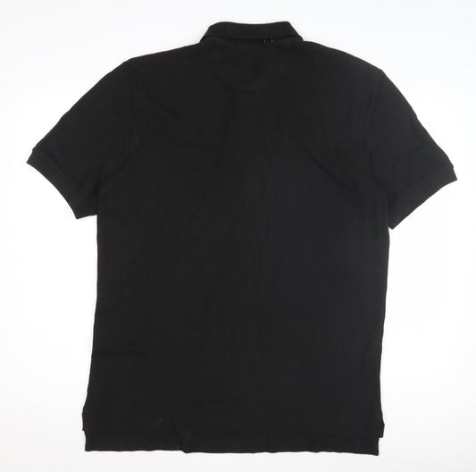 Chaps Men's Black Polo Shirt L with Logo