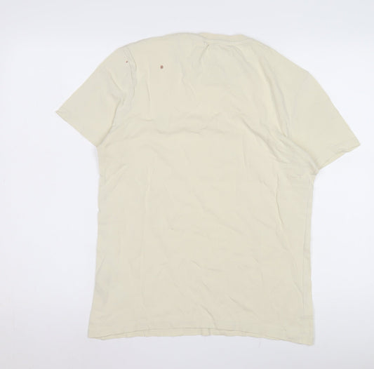 Lyle & Scott Beige Men's Crew Neck T-Shirt - Medium