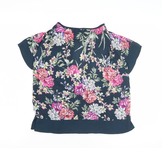 Additional front view of Autograph Women's Multicoloured Wrap Blouse UK 8