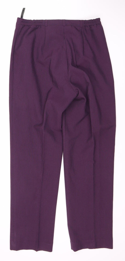 Womens UK Size 12 Debenhams Regular Fit Purple Trousers