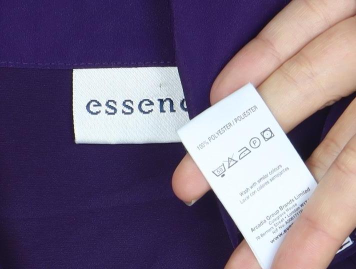 Womens UK Size 16 essence Purple Basic Button-Up