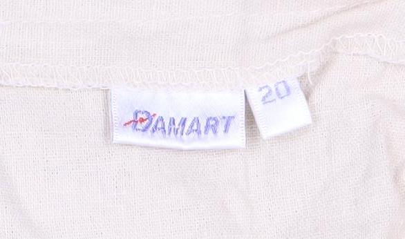 Damart Beige Embroidered Women's Long Skirt Size 20