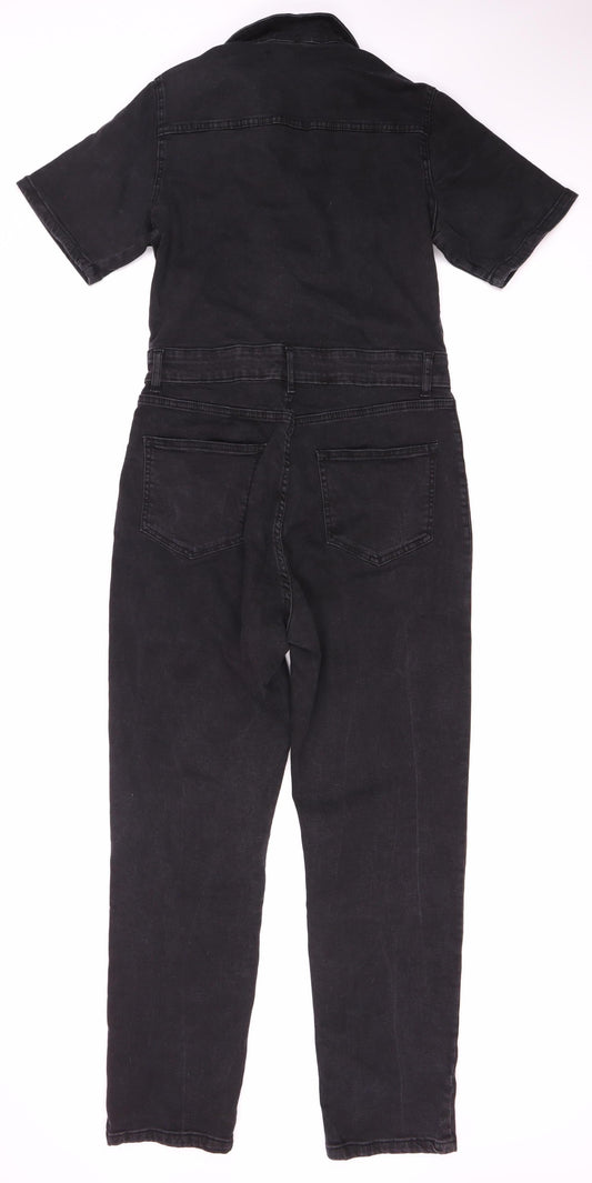 Nasty Gal Women's Black Belted Jumpsuit Size 12