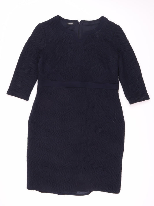 Gerry Weber Women's Blue 3/4 Sleeve Dress Size 14