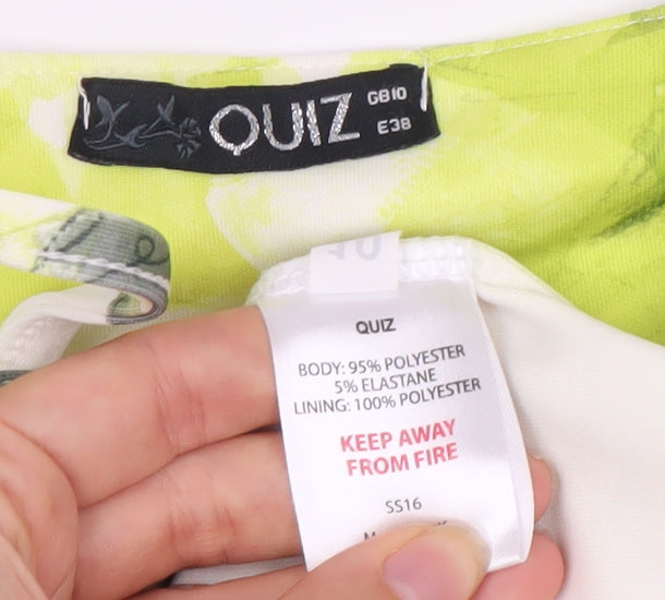 Quiz Women's Multicoloured Floral Bodycon Dress Size 10