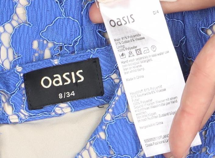 Oasis Women's Blue Sleeveless Dress Size 8