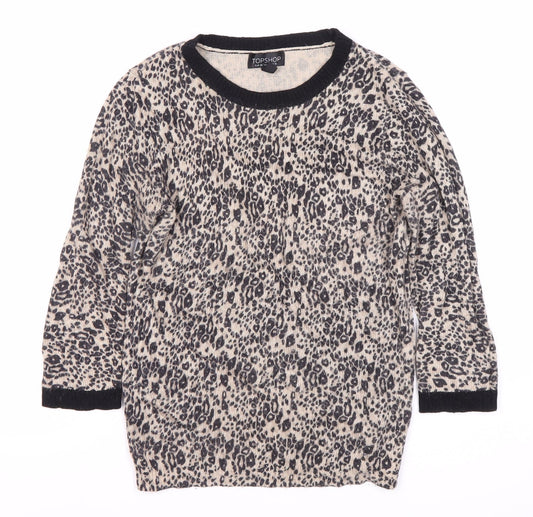 Womens UK Size 10 Topshop Multicoloured Pullover Jumper