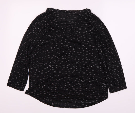 Womens UK Size 12 H&M Black Basic Blouse