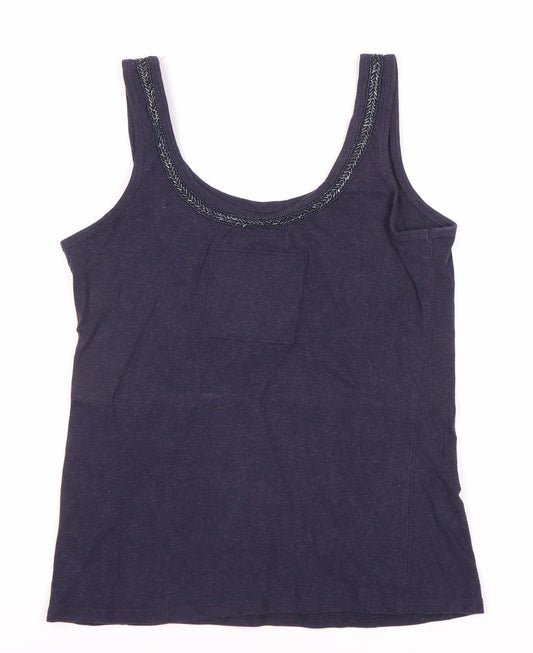 Womens UK Size S Superdry Blue Basic Tank
