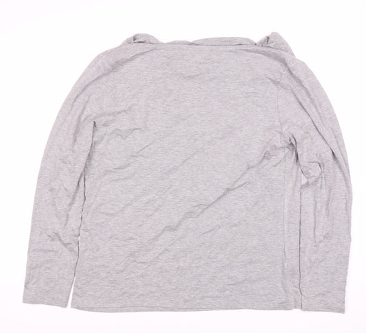 Womens UK Size 14 Laura Ashley Grey Basic T-Shirt