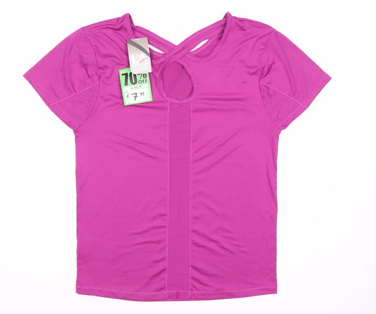 LA Gear Women's Purple T-Shirt XL Short Sleeve