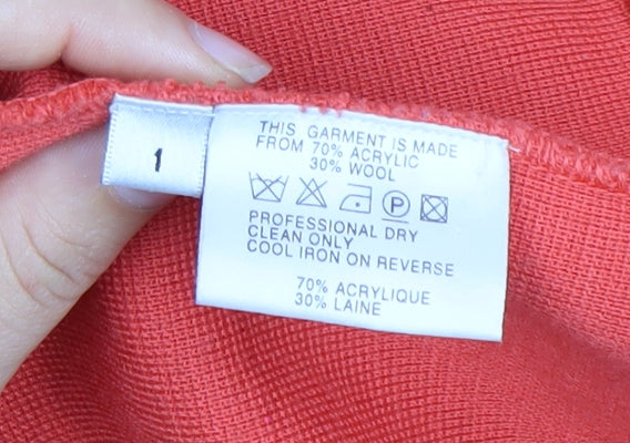 Jacques Vert Women's Red Mid-Length Suit Jacket