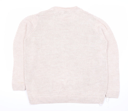 Womens UK Size XL Isle Beige Pullover Jumper