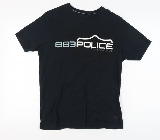 Mens UK Size 4 883 Police Black T-Shirt