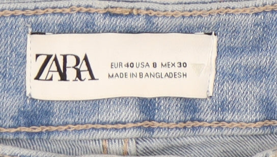 Zara Women's Blue Skinny Jeans Size 12