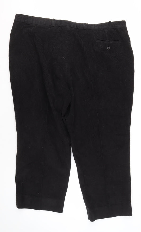 Premier Man Men's Black Corduroy Trousers Size 48