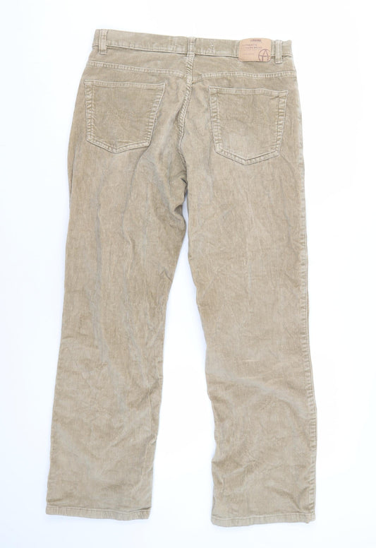 Angelo Litrico Men's Beige Corduroy Trousers 35x30