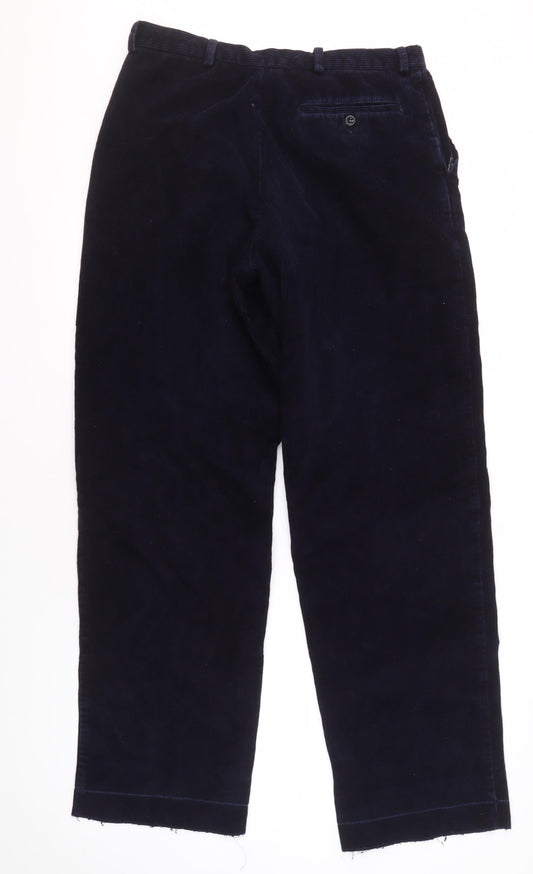 Glengarnock Men's Blue Corduroy Trousers 34W 32L