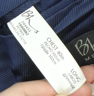 BHS Men's Blue Suit Jacket, 40in, Long, Business Formal