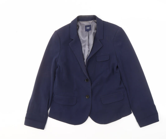 Gap Women's Blue Blazer Regular Fit, Size 8