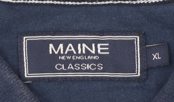 Maine New England Men's Grey Polo Shirt XL