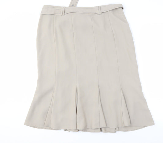 Gerry Weber Women's Beige Skirt UK 20 with Buckle Accent