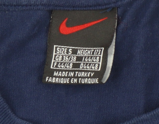 Nike Men's Blue Crew Neck T-Shirt - Size S