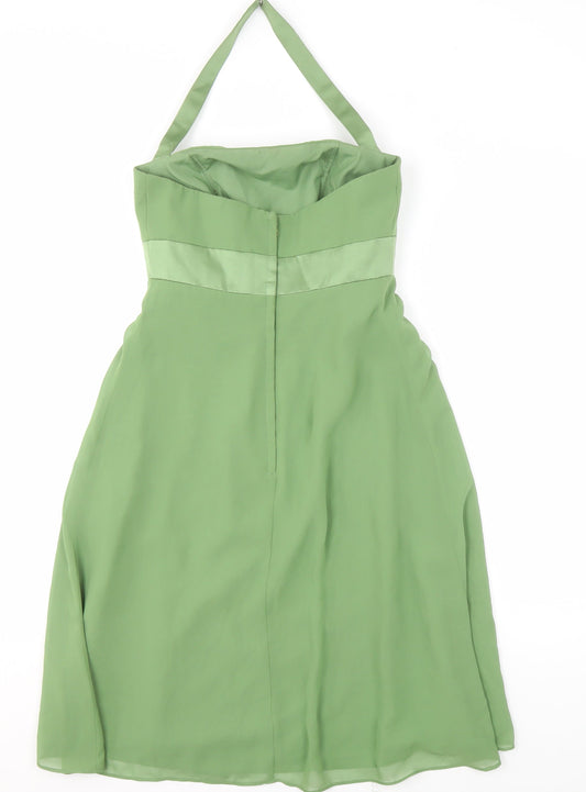 Alfred Angelo Women's Green Dress S, Zip Closure