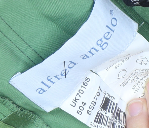 Alfred Angelo Women's Green Dress S, Zip Closure