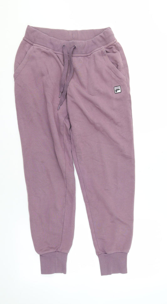 Womens UK Size S FILA Regular Fit Jogger Purple Trousers