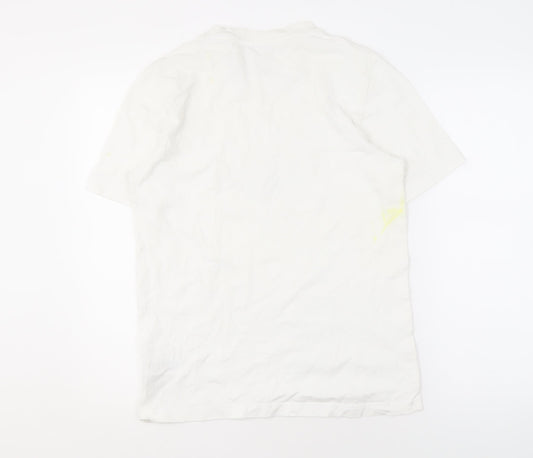 Adidas Men's White Graphic Print T-Shirt Size S