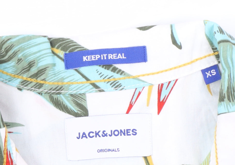 Jack & Jones Men's Multicoloured XS Cotton Tropical Shirt