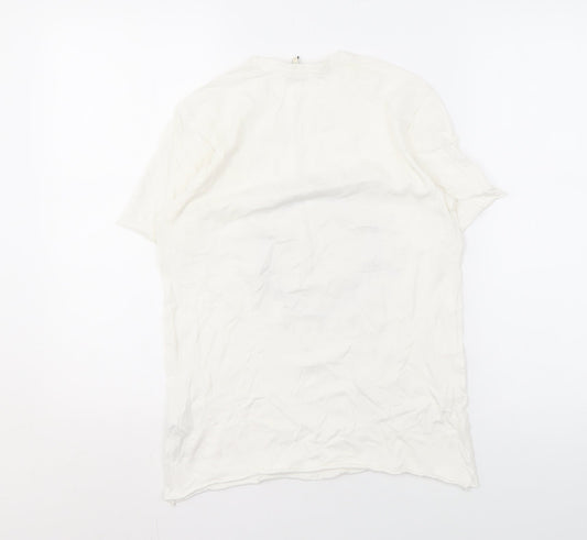 Womens UK Size S Only White Basic T-Shirt