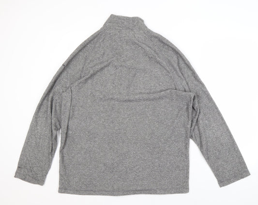 Mens UK Size 2XL Trespass Grey 1/2 Zip Sweatshirt