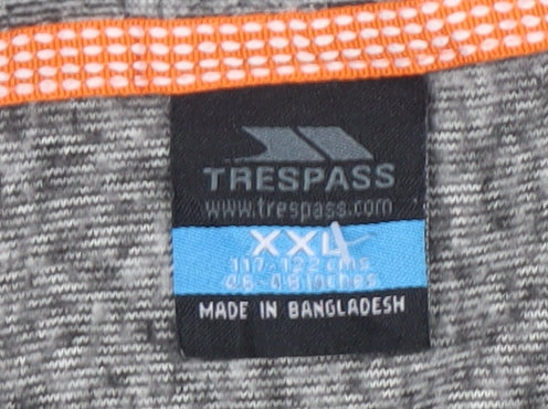 Mens UK Size 2XL Trespass Grey 1/2 Zip Sweatshirt