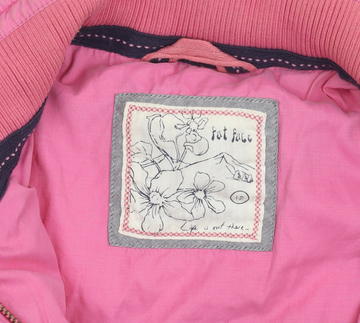 Fat Face Women's Pink Puffer Waistcoat Vest Size 12