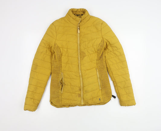 Womens UK Size 10 Joules Yellow Puffer Jacket