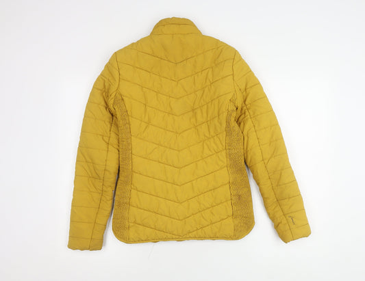 Womens UK Size 10 Joules Yellow Puffer Jacket