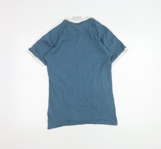 Adidas Men's Blue XS Cotton Logo T-Shirt