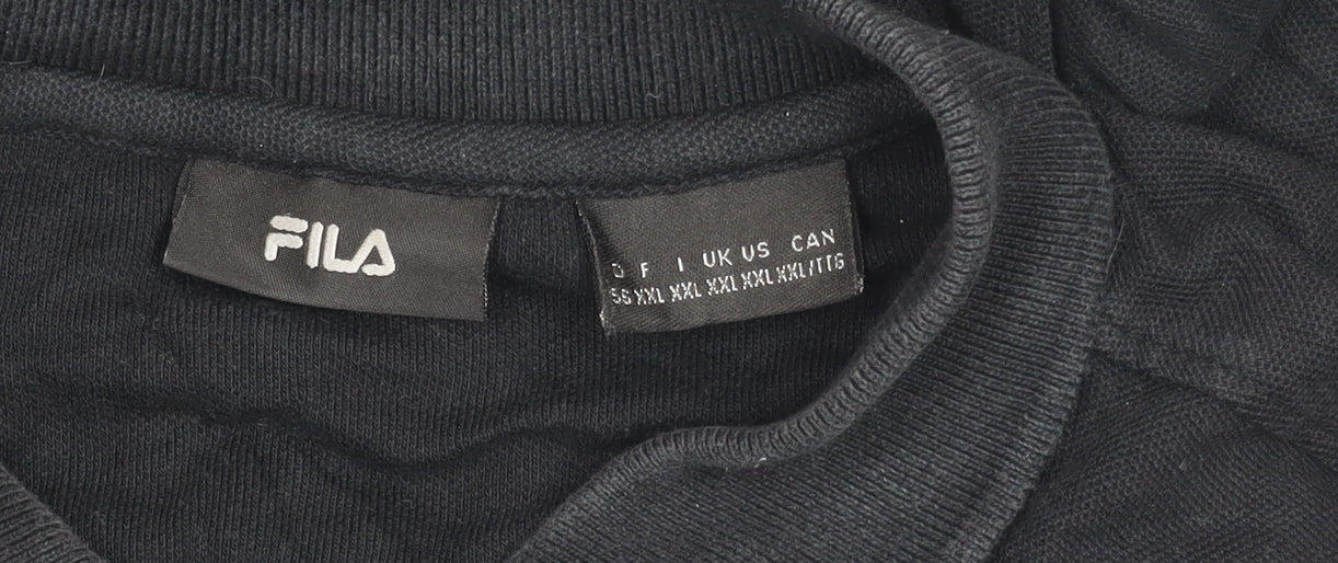 Fila Men's Black Polo Shirt XXL Short Sleeve