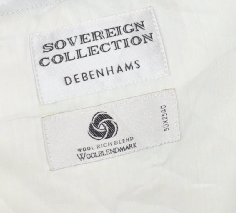 Debenhams Men's Grey Wool Blend Trousers 36 in Waist