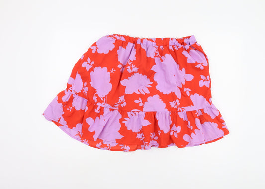 Boohoo Floral Women's Skirt, Size 16, Multicoloured