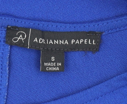 Womens UK Size S Adrianna Papell Blue Basic Blouse