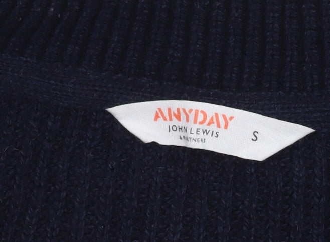 Womens UK Size S John Lewis Blue Pullover Jumper