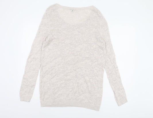 Womens UK Size 16 Warehouse Beige Pullover Jumper