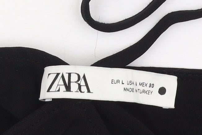Zara Women's Black Bodysuit Size L Sleeveless